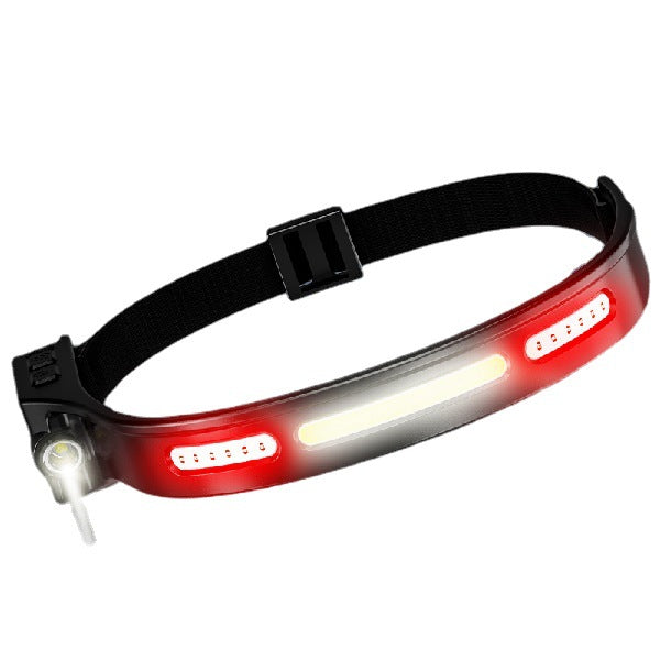 COB LED White Red Light 5 Lighting Modes Headlamp Sensor Headlight With Built In Battery Flashlight USB Rechargeable Torch