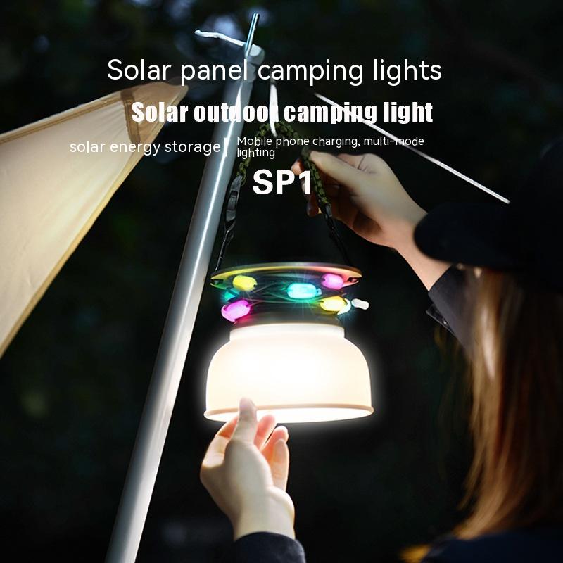 Solar Energy Camping Lights Camping Multifunctional RGB Colorful