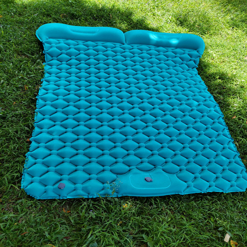 Outdoor Sleeping Pad Camping Inflatable Mattress With Pillows Travel Mat Folding Bed Ultralight Air Cushion Hiking